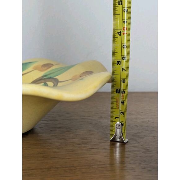 Vintage Gail Pittman Pottery Bowl Southern Living 2002 Signed Scalloped Yellow - Picture 7 of 7